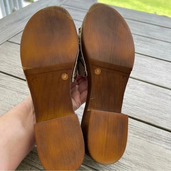 Seychelles Good Spirits Python Heeled Open Toe Clogs Womens size 9 - Picture 7 of 10
